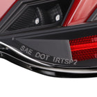 2013-2016 Scion FRS/Subaru BRZ Lambo Style Sequential LED Tail Lights (Jet Black Housing/Clear Lens)
