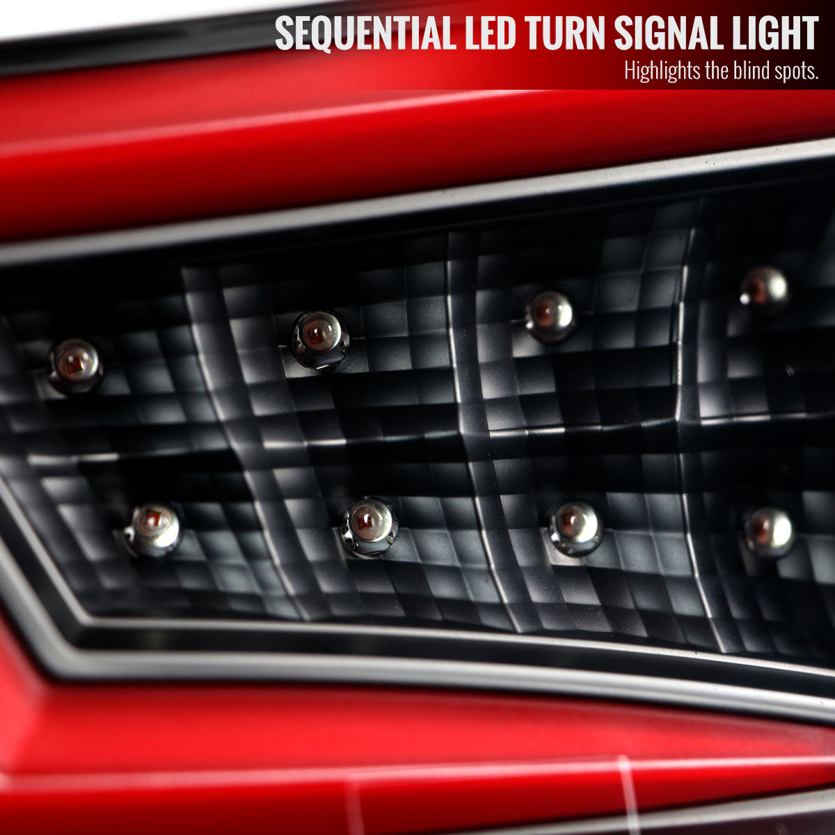 2013-2016 Scion FRS/Subaru BRZ Red Bar Sequential LED Tail Lights (Satin Black Housing/Clear Lens)