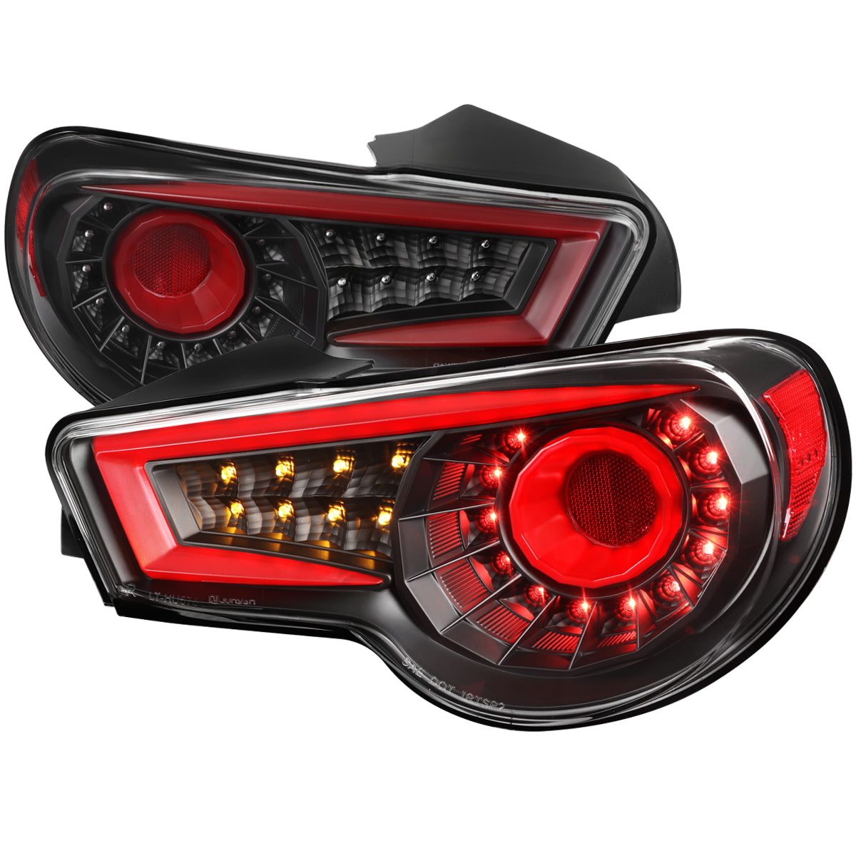 2013-2016 Scion FRS/Subaru BRZ LED Tail Lights (Satin Black Housing/Clear Lens)