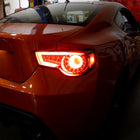 2013-2016 Scion FRS/Subaru BRZ Red Bar Sequential LED Tail Lights (Chrome Housing/Red Clear Lens)