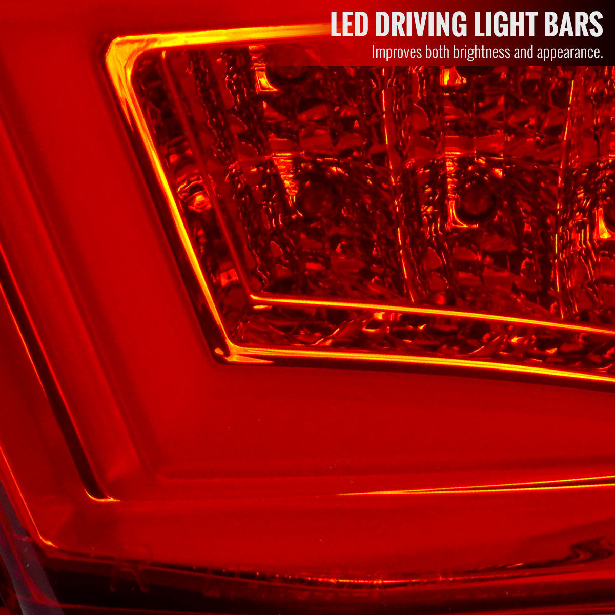 2013-2016 Scion FRS/Subaru BRZ Red Bar Sequential LED Tail Lights (Chrome Housing/Red Clear Lens)