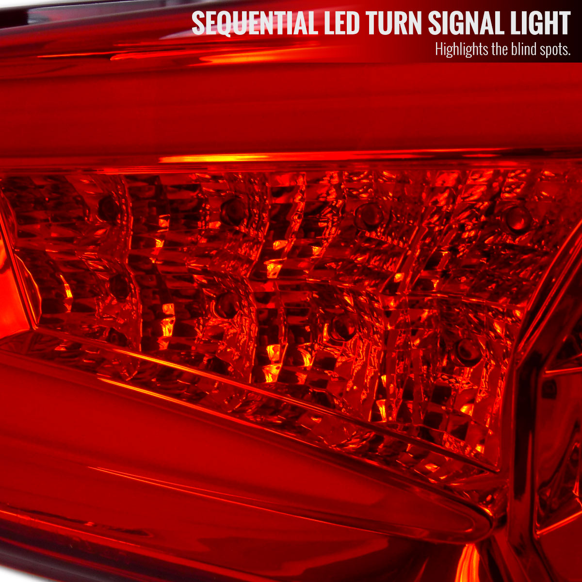 2013-2016 Scion FRS/Subaru BRZ Red Bar Sequential LED Tail Lights (Chrome Housing/Red Clear Lens)