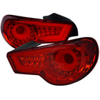 2013-2016 Scion FRS/Subaru BRZ Red Bar Sequential LED Tail Lights (Chrome Housing/Red Clear Lens)