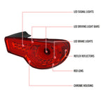 2013-2016 Scion FRS/Subaru BRZ LED Tail Lights (Chrome Housing/Red Lens)