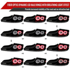2003-2007 Infiniti G35 Coupe White LED Halo Sequential Signal Tail Lights (Glossy Black Housing/Clear Lens)