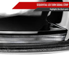 2003-2007 Infiniti G35 Coupe White LED Halo Sequential Signal Tail Lights (Glossy Black Housing/Clear Lens)