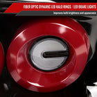 2003-2007 Infiniti G35 Coupe Red LED Halo Sequential Signal Tail Lights (Glossy Black Housing/Clear Lens)
