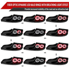 2003-2007 Infiniti G35 Coupe White LED Halo Sequential Signal Tail Lights (Matte Black Housing/Clear Lens)