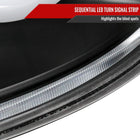 2003-2007 Infiniti G35 Coupe White LED Halo Sequential Signal Tail Lights (Matte Black Housing/Clear Lens)