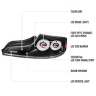 2003-2007 Infiniti G35 Coupe White LED Halo Sequential Signal Tail Lights (Matte Black Housing/Clear Lens)