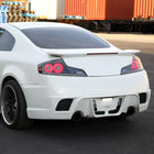 2003-2007 Infiniti G35 Coupe Red LED Halo Sequential Signal Tail Lights (Matte Black Housing/Clear Lens)