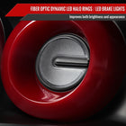 2003-2007 Infiniti G35 Coupe Red LED Halo Sequential Signal Tail Lights (Matte Black Housing/Clear Lens)