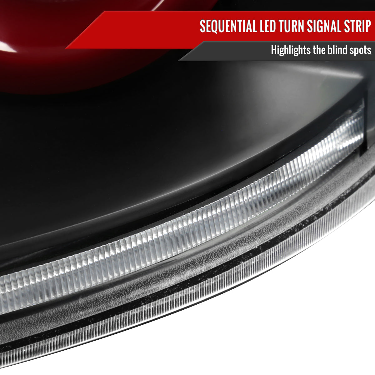 2003-2007 Infiniti G35 Coupe Red LED Halo Sequential Signal Tail Lights (Matte Black Housing/Clear Lens)