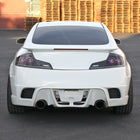 2003-2007 Infiniti G35 Coupe Red LED Halo Sequential Signal Tail Lights (Matte Black Housing/Clear Lens)