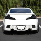 2003-2007 Infiniti G35 Coupe White LED Halo Sequential Signal Tail Lights (Matte Black Housing/Smoke Lens)