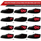 2003-2007 Infiniti G35 Coupe Red LED Halo Sequential Signal Tail Lights (Matte Black Housing/Smoke Lens)