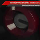 2003-2007 Infiniti G35 Coupe Red LED Halo Sequential Signal Tail Lights (Matte Black Housing/Smoke Lens)
