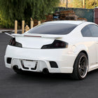 2003-2007 Infiniti G35 Coupe Red LED Halo Sequential Signal Tail Lights (Matte Black Housing/Smoke Lens)