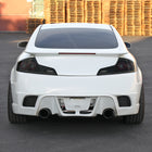 2003-2007 Infiniti G35 Coupe Red LED Halo Sequential Signal Tail Lights (Matte Black Housing/Smoke Lens)