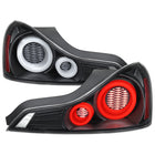 2008-2013 Infiniti G37/2014-2015 Q60 Coupe/Convertible LED Tail Lights w/ Switchback Sequential Turn Signals (Matte Black Housing / Clear Lens)