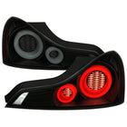 2008-2013 Infiniti G37/2014-2015 Q60 Coupe/Convertible LED Tail Lights w/ Switchback Sequential Turn Signals (Black Housing / Smoked Lens)
