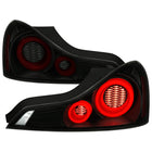 2008-2013 Infiniti G37/2014-2015 Q60 Coupe/Convertible LED Tail Lights w/ Switchback Sequential Turn Signals (Matte Black Housing / Smoked Lens)