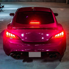 2010-2016 Hyundai Genesis Coupe Red Bar Sequential LED Tail Lights (Jet Black Housing/Clear Lens)