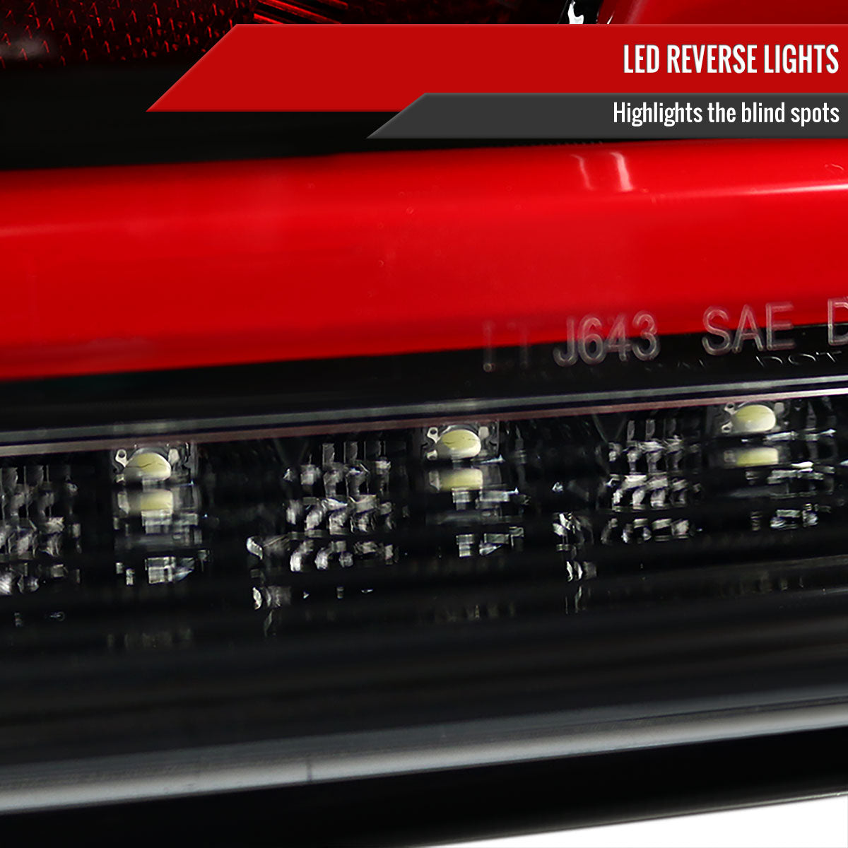 2010-2016 Hyundai Genesis Coupe Red Bar Sequential LED Tail Lights (Jet Black Housing/Clear Lens)