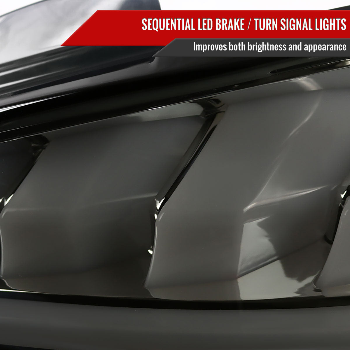 2010-2016 Hyundai Genesis Coupe White Bar Sequential LED Tail Lights (Chrome Housing/Smoke Lens)