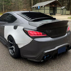 2010-2016 Hyundai Genesis Coupe White Bar Sequential LED Tail Lights (Matte Black Housing/Clear Lens)