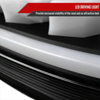 2010-2016 Hyundai Genesis Coupe White Bar Sequential LED Tail Lights (Matte Black Housing/Clear Lens)