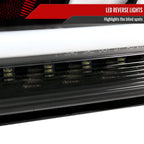 2010-2016 Hyundai Genesis Coupe White Bar Sequential LED Tail Lights (Matte Black Housing/Clear Lens)