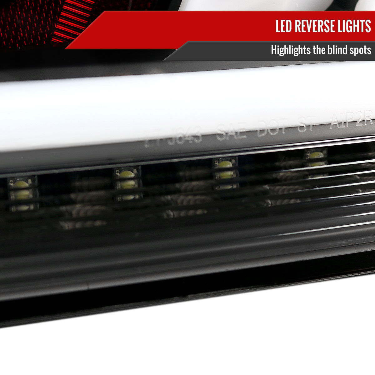 2010-2016 Hyundai Genesis Coupe White Bar Sequential LED Tail Lights (Matte Black Housing/Clear Lens)