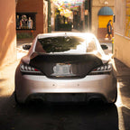 2010-2016 Hyundai Genesis Coupe White Bar Sequential LED Tail Lights (Matte Black Housing/Clear Lens)