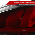 2010-2016 Hyundai Genesis Coupe White Bar Sequential LED Tail Lights (Chrome Housing/Red Smoke Lens)