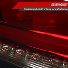 2010-2016 Hyundai Genesis Coupe White Bar Sequential LED Tail Lights (Chrome Housing/Red Smoke Lens)