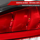 2010-2016 Hyundai Genesis Coupe White Bar Sequential LED Tail Lights (Chrome Housing/Red Lens)