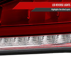 2010-2016 Hyundai Genesis Coupe White Bar Sequential LED Tail Lights (Chrome Housing/Red Lens)