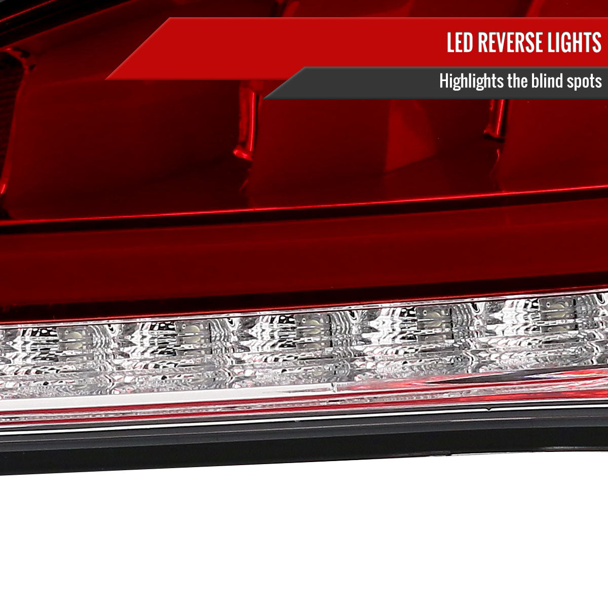 2010-2016 Hyundai Genesis Coupe White Bar Sequential LED Tail Lights (Chrome Housing/Red Lens)