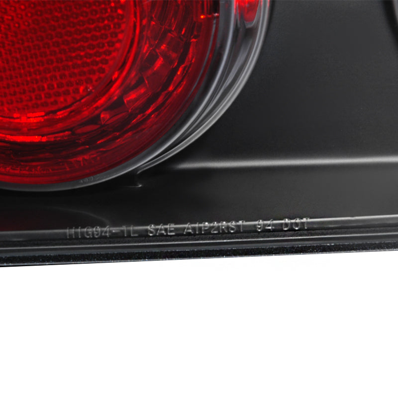 1994-2001 Acura Integra Hatchback Tail Lights (Matte Black Housing/Clear Lens)