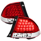 2001-2005  Lexus IS300 LED Tail Lights (Chrome Housing/Red Clear Lens)
