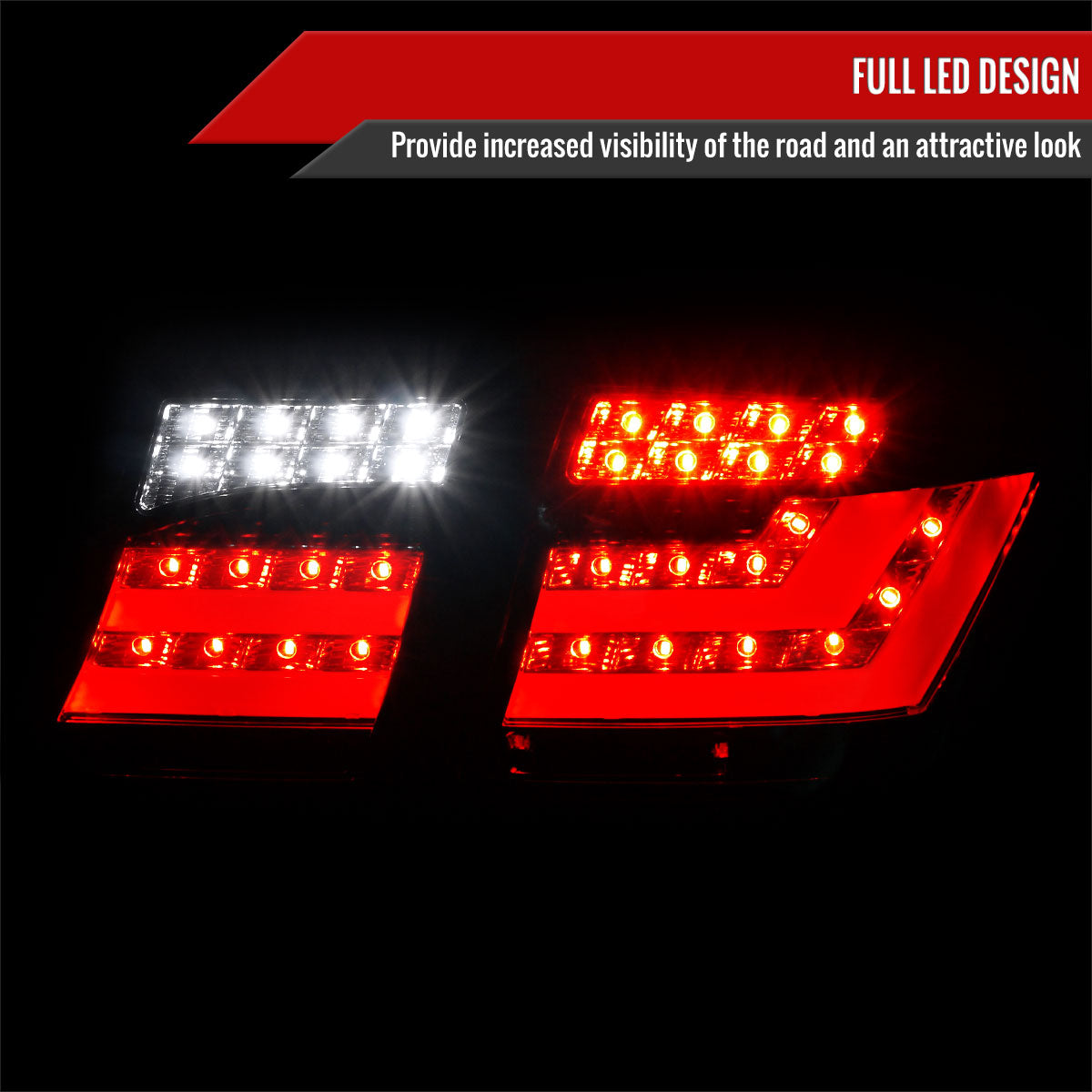 2007-2009 Lexus LS460 LED Tail Lights + Trunk Lights (Chrome Housing/Smoke Lens)