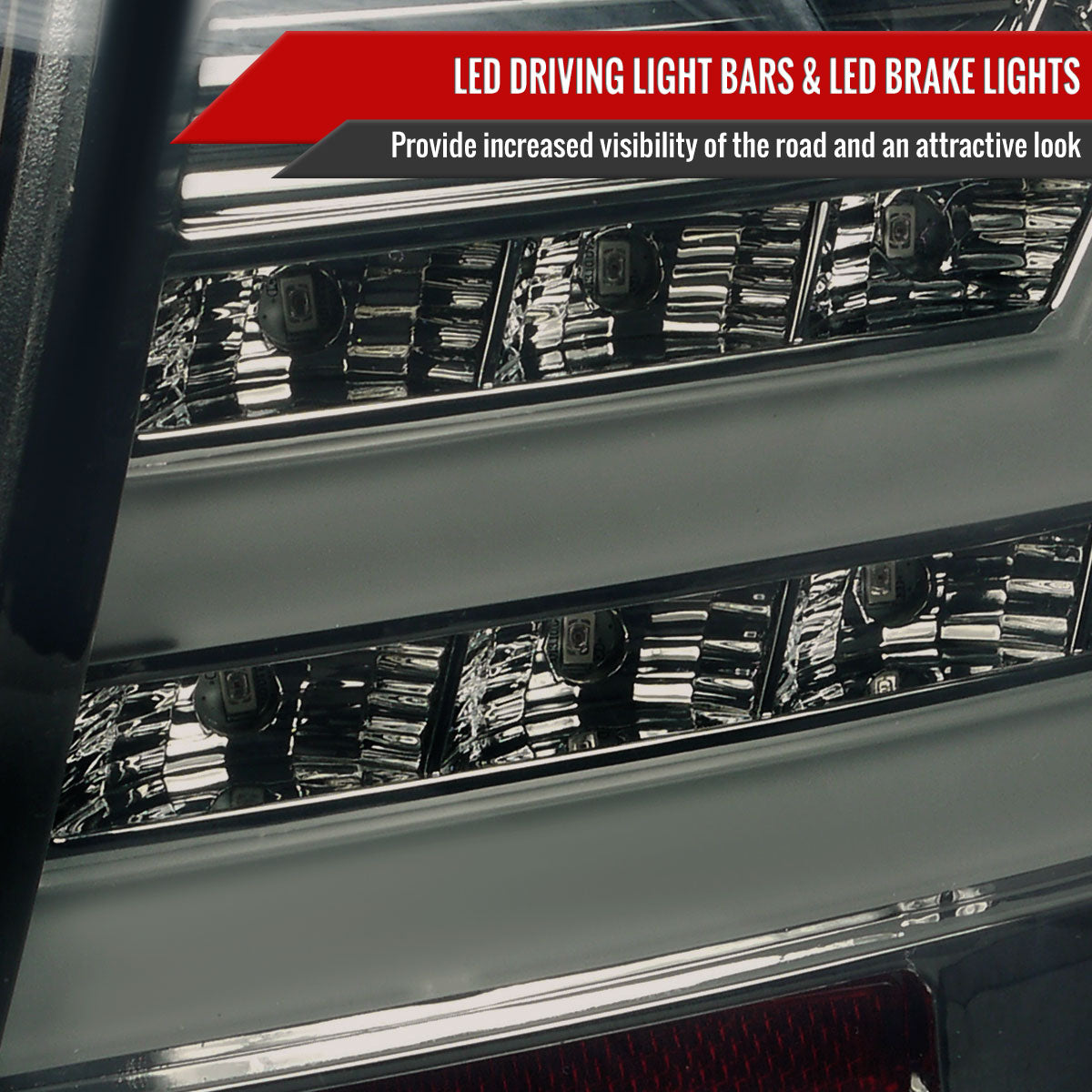 2007-2009 Lexus LS460 LED Tail Lights + Trunk Lights (Chrome Housing/Smoke Lens)