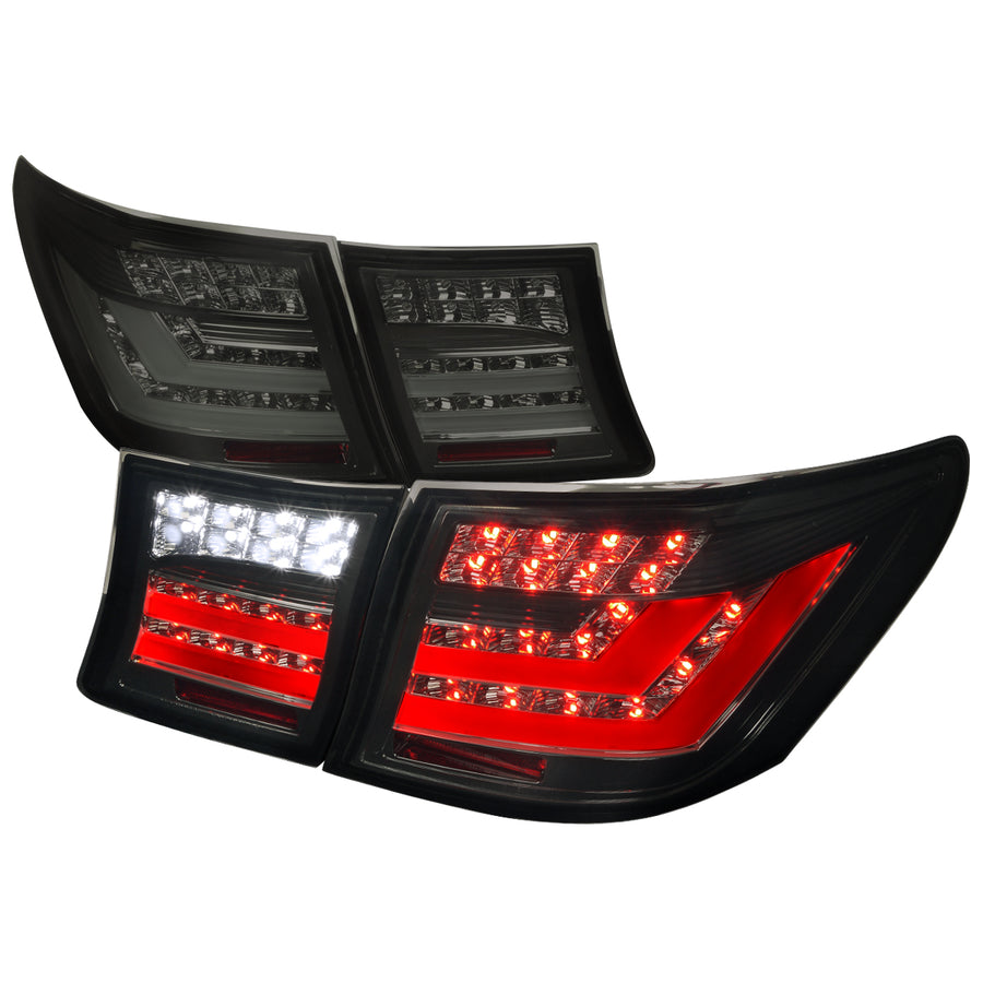 2007-2009 Lexus LS460 LED Tail Lights + Trunk Lights (Chrome Housing/Smoke Lens)