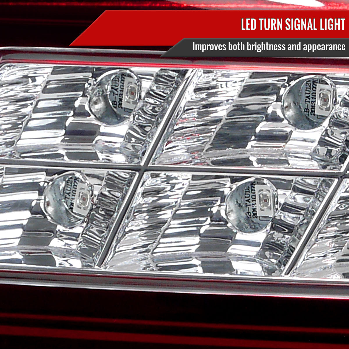 2007-2009 Lexus LS460 LED Tail Lights & Trunk Lights (Chrome Housing/Red Lens)