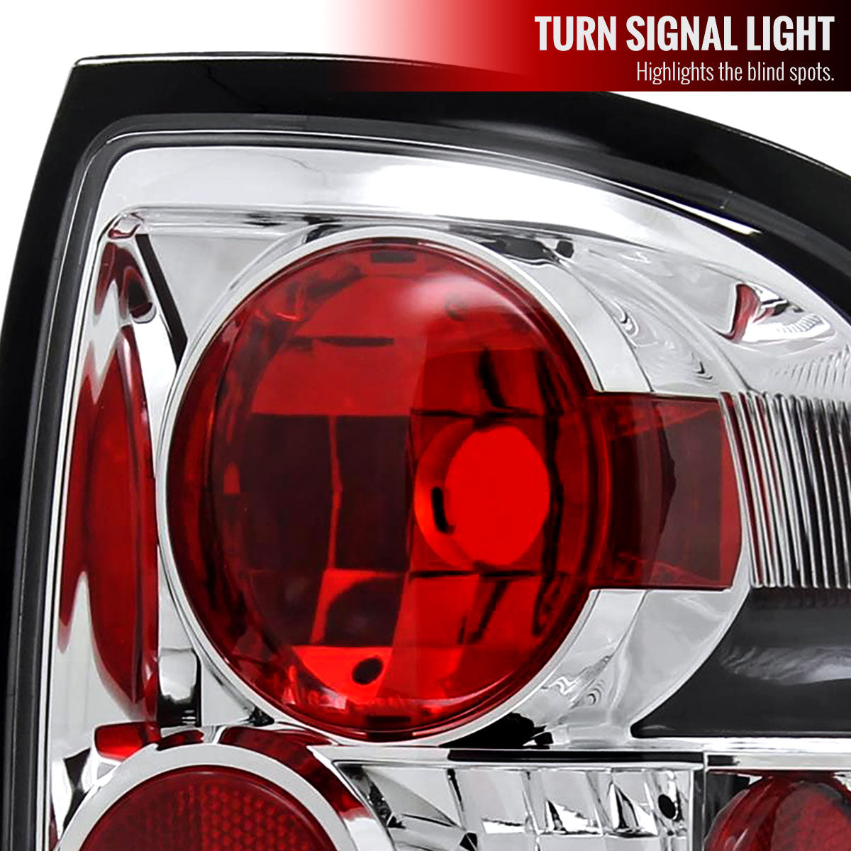 1996-2004 Nisssan Pathfinder/ Infiniti QX4 Tail Lights (Chrome Housing/Clear Lens)