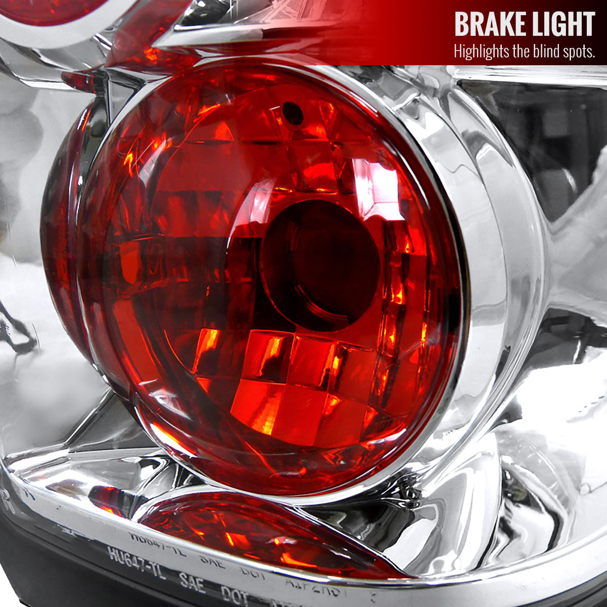 1996-2004 Nisssan Pathfinder/ Infiniti QX4 Tail Lights (Chrome Housing/Clear Lens)
