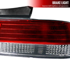 1997-2001 Honda Prelude Factory Style Tail Lights (Chrome Housing/Red Clear Lens)