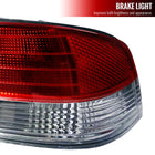 1997-2001 Honda Prelude Factory Style Tail Lights (Chrome Housing/Red Clear Lens)
