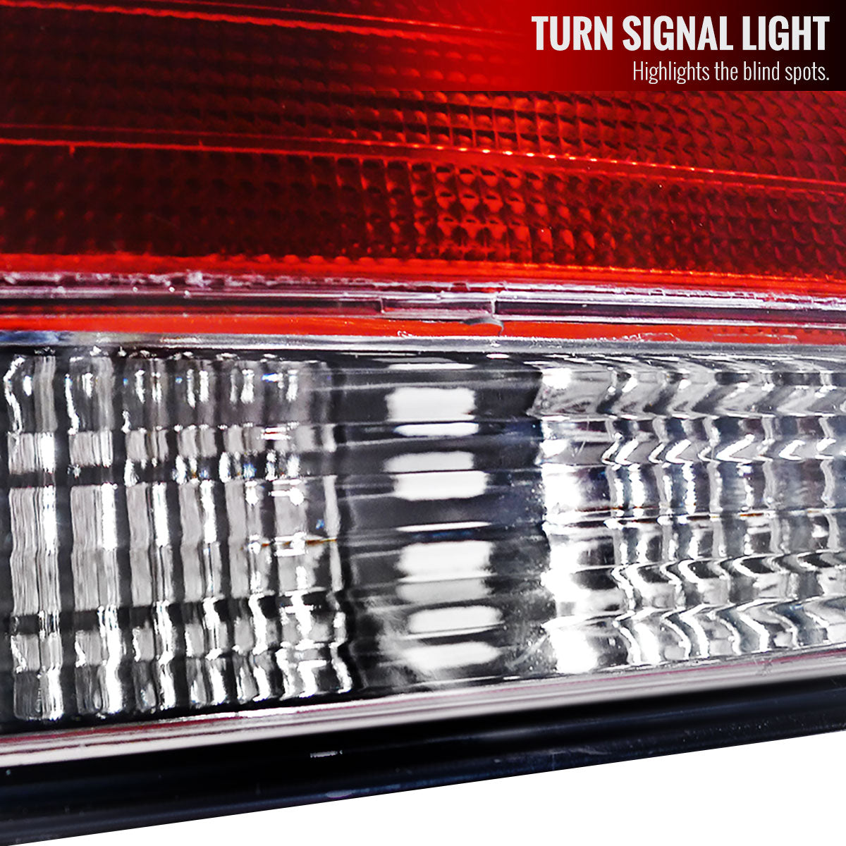 1997-2001 Honda Prelude Factory Style Tail Lights (Chrome Housing/Red Clear Lens)